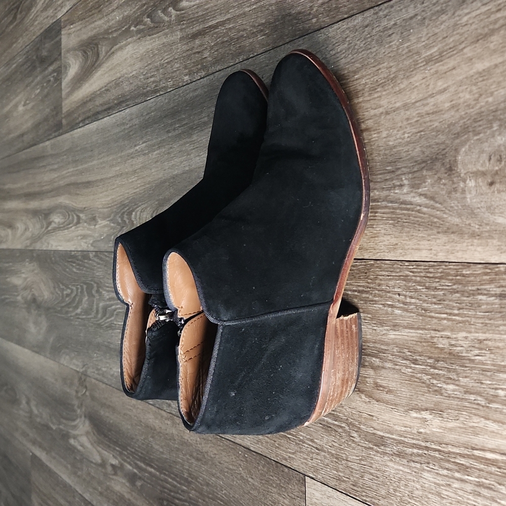 Sam Edelman Petty Black Suede Ankle Bootie Size 7.5 - Picture 3 of 9